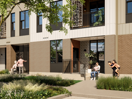Property rendering of Pathways Santa Rita Courts redevelopment