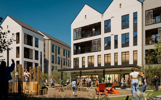 Property Rendering of Pathways at Santa Rita Courts